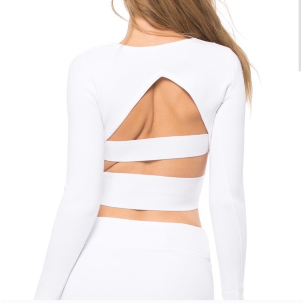 Kendall + Kylie Compact Long Sleeve Crop Top